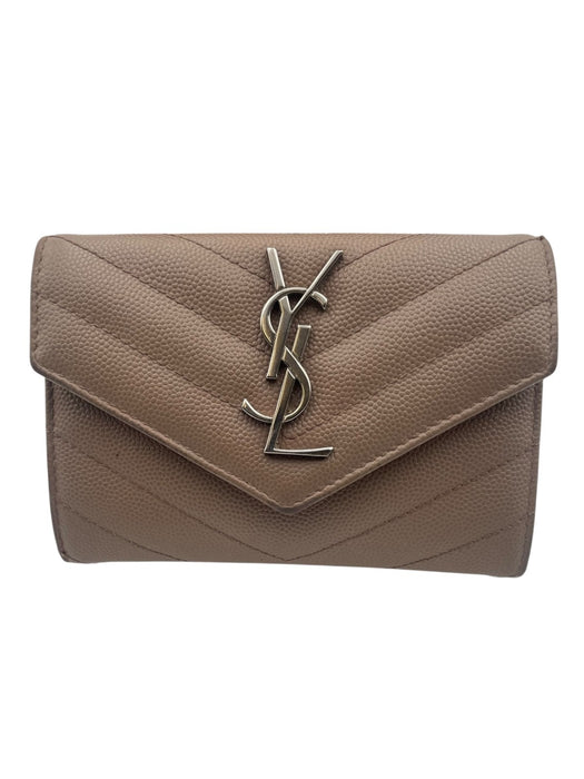 Saint Laurent small envelope wallet in SHW