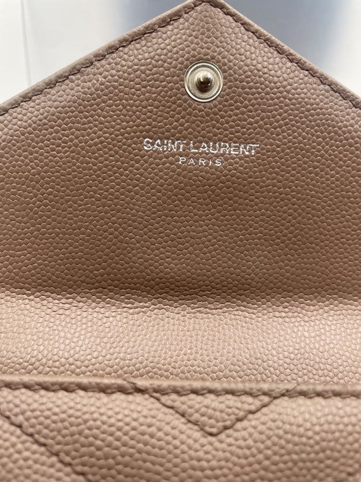 Saint Laurent small envelope wallet in SHW