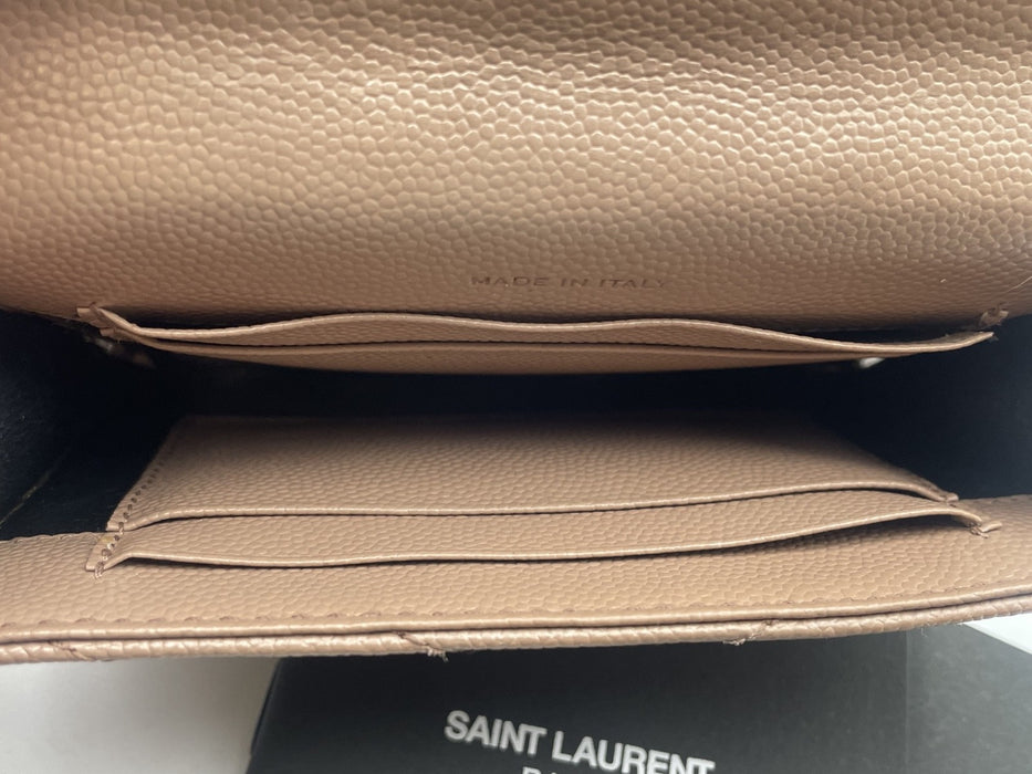 Saint Laurent small envelope wallet in SHW