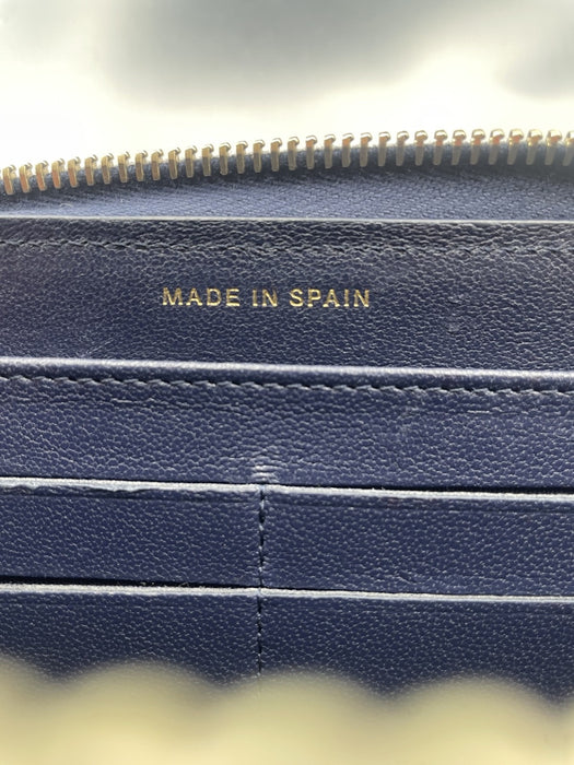 Chanel mademoiselle wallet lambskin navy