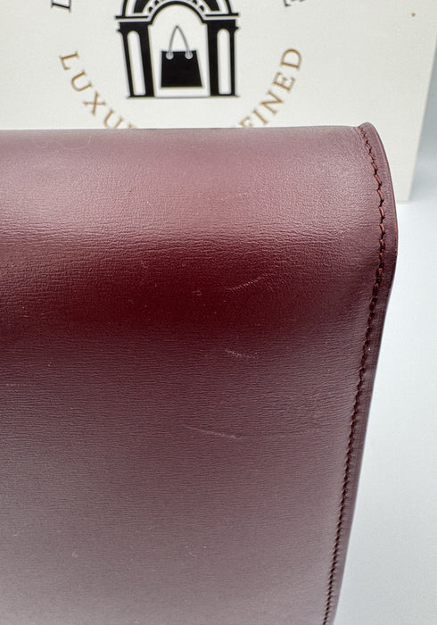 CÉLINE Medium Classic Box leather burgundy Crossbody Bag