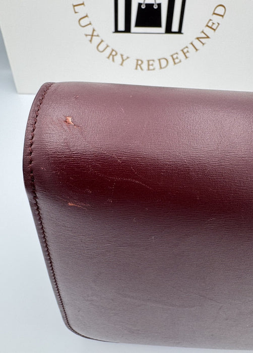 CÉLINE Medium Classic Box leather burgundy Crossbody Bag