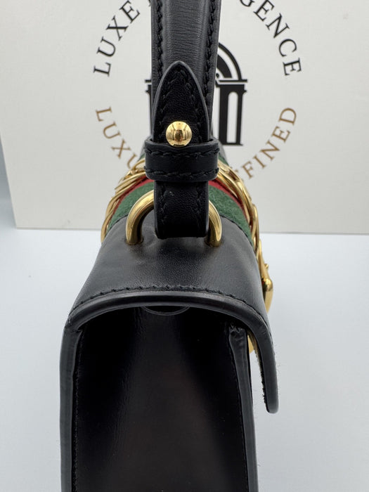 Gucci Sylvie black mini top handle bag