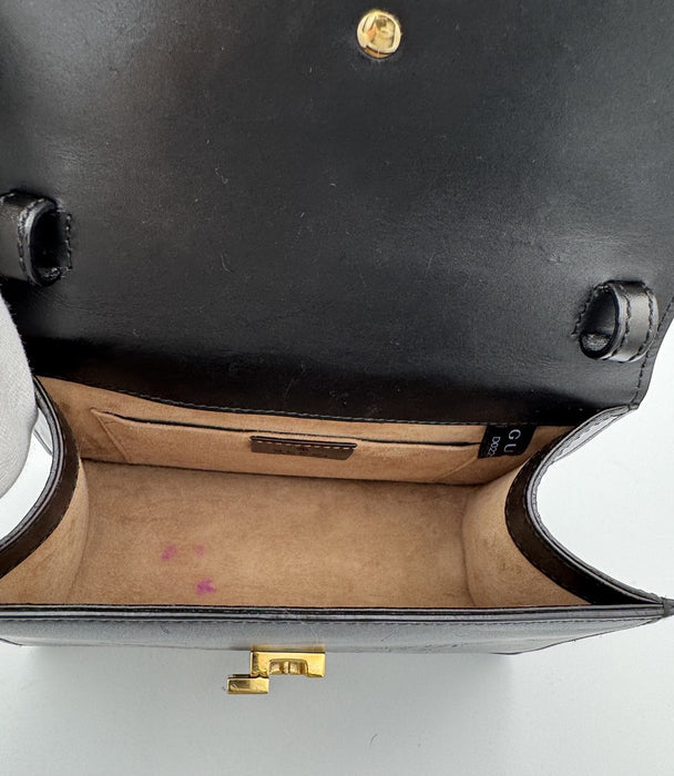 Gucci Sylvie black mini top handle bag
