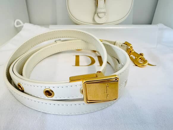 Dior Bobby micro white crossbody bag