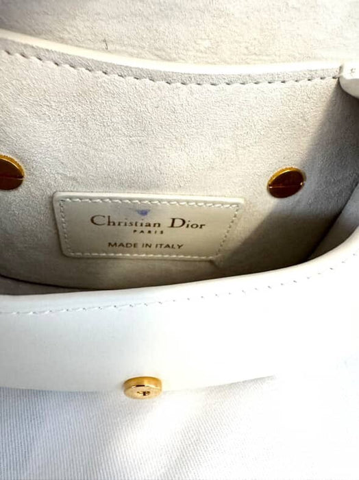 Dior Bobby micro white crossbody bag