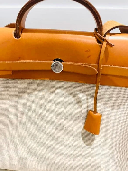 Hermes Herbag 39 Toile shoulder bag