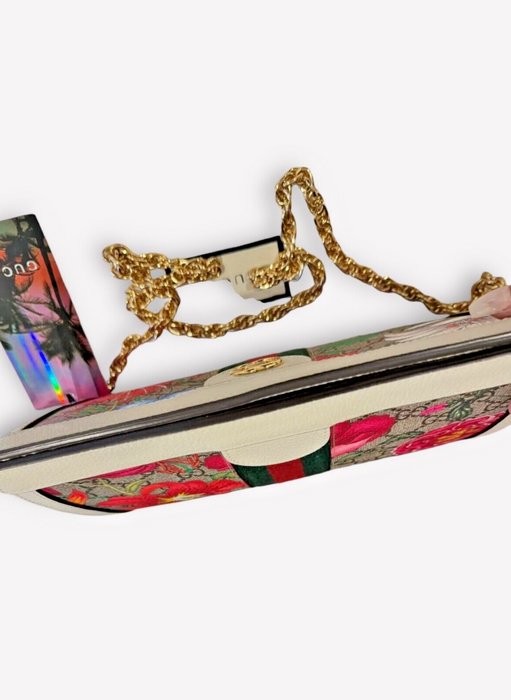 Limited Edition Gucci Ophidia Flora Chain Shoulder Bag