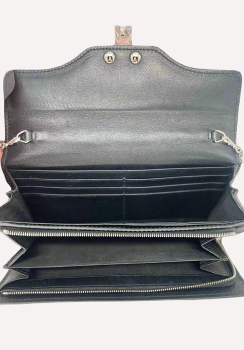 Gucci Lady Lock Calf Skin Wallet on Chain (WOC) - Black