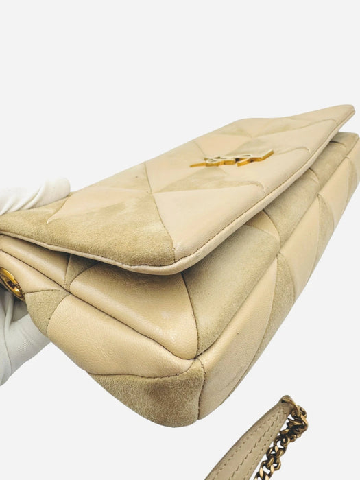 YSL Jamie Beige Suede & Leather Bag | Luxe Indulgence