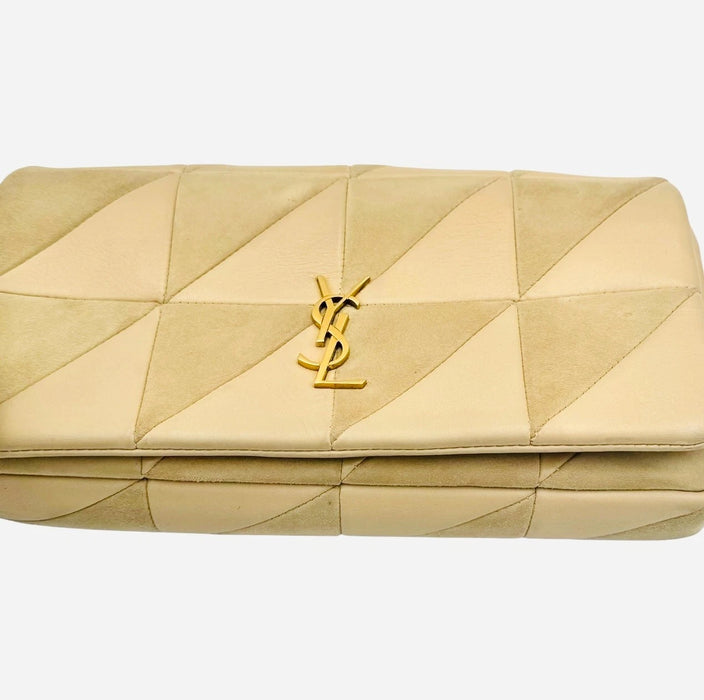YSL Jamie Beige Suede & Leather Bag | Luxe Indulgence