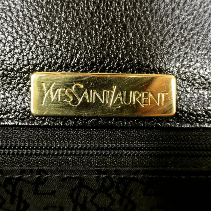 Saint Laurent Leather Chain Envelope Shoulder Bag - Black